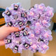 Purple children's hair net dance hair net bag does not hurt the hair girls' high-looking ball head flower bud hair circle headband