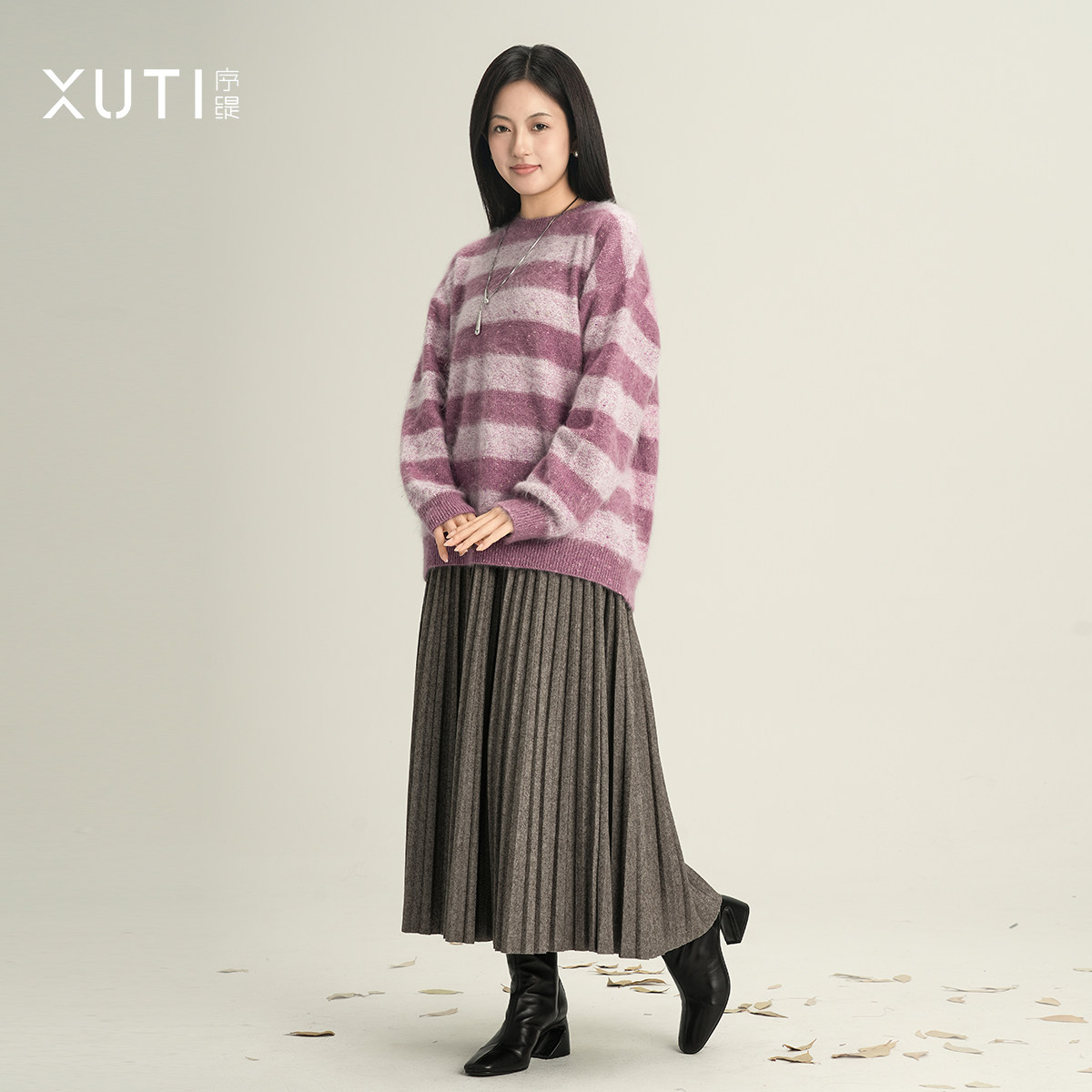 序缇质造100%山羊绒 高级感保暖毛衣女内搭秋冬打底上衣J77-22086,淘宝优惠券,粉丝福利购,淘宝优惠卷