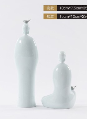 新中式和尚佛像人物摆件禅意书房酒柜酒店样O板房客厅飘窗软装饰