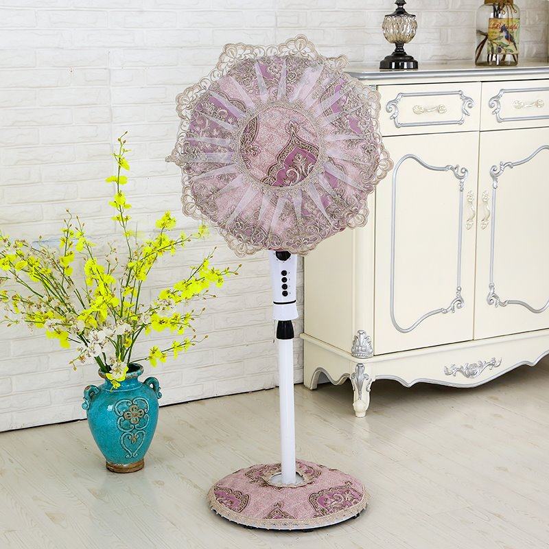 全包带底座欧式风扇罩蕾丝布艺防尘罩子风扇套圆形落地电扇罩吊式,淘宝优惠券,粉丝福利购,淘宝优惠卷