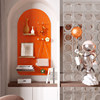 Perforated board custom solid wood entrance wall display wooden bookshelf decorative wall storage hanging board wall storage