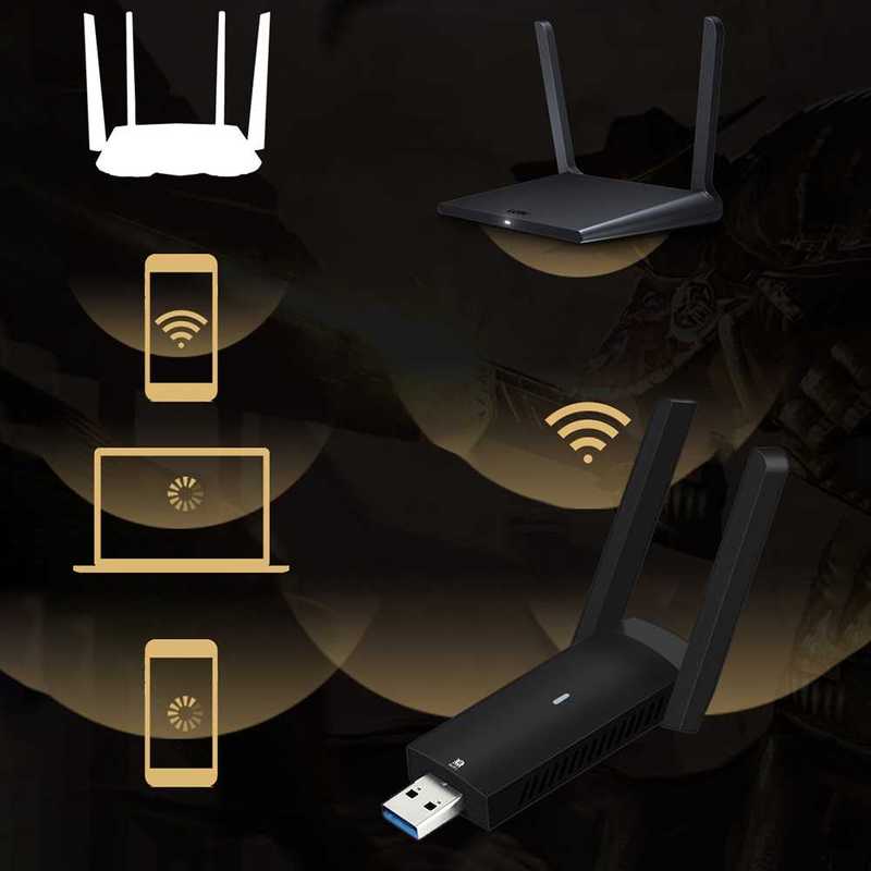 1800Mbps WiFi 6 USB Adapter Dual Band AX1800 2.4G/5GHz Wirel - 图3