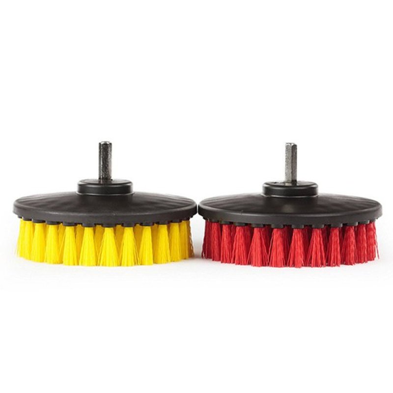 3Pcs/Set Yellow Electric Drill Brush Car Tires Nylon Power S - 图3