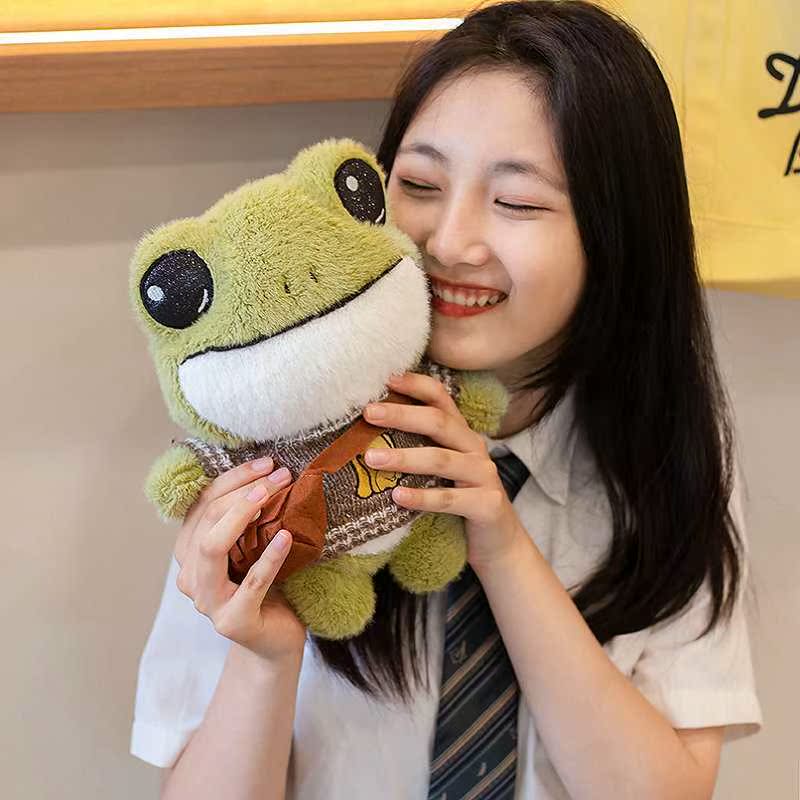 1pc 29cm Cute Big Eyes Frog Plu Toy Stuffed Animals Soft S - 图3