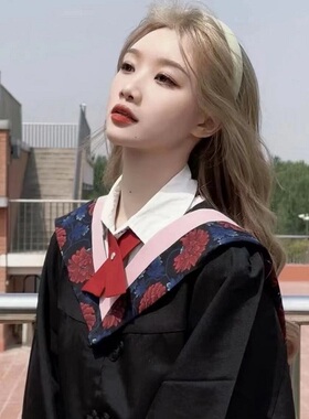 学士服领结JK制服衬衫小物配饰白色水手服衬衣交叉蝴蝶结女生百搭