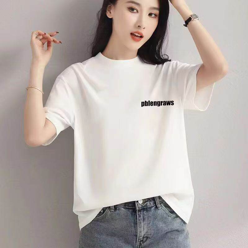 纯棉重磅潮牌印花短袖T恤衫男女夏季新款宽松美式半袖上衣2