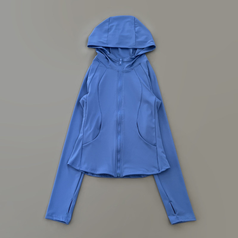 裸感瑜伽服外套女拉链开衫连帽跑步运动健身服夹克上衣长袖瑜伽服,淘宝优惠券,粉丝福利购,淘宝优惠卷