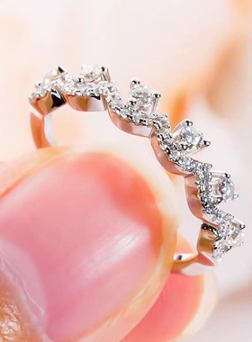 半圈花边蕾丝戒指时尚