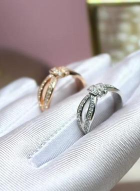 女满钻微镶蝴蝶结戒指