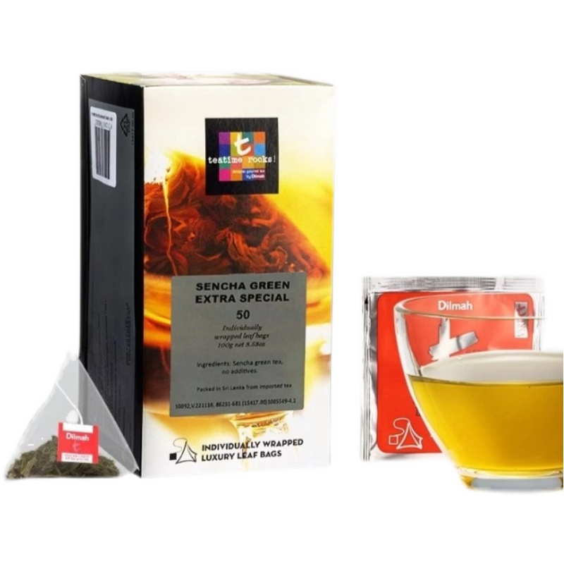 【24年产】Dilmah迪尔玛t系列日式风煎茶进口绿茶50个三角茶包