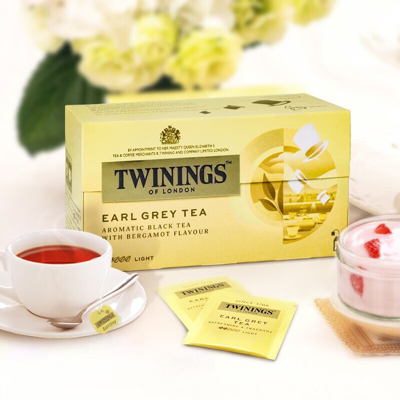 TWININGS川宁豪门伯爵红茶2g*28/53/103片独立包装袋泡茶英式正品