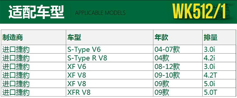 曼牌汽油滤芯格适用捷豹S-Type R XF V6 XFR汽滤V8引擎WK512/1-图1