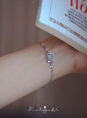 「水星环游」温柔高级感百搭轻奢精致小众设计月光蓝可调节手链