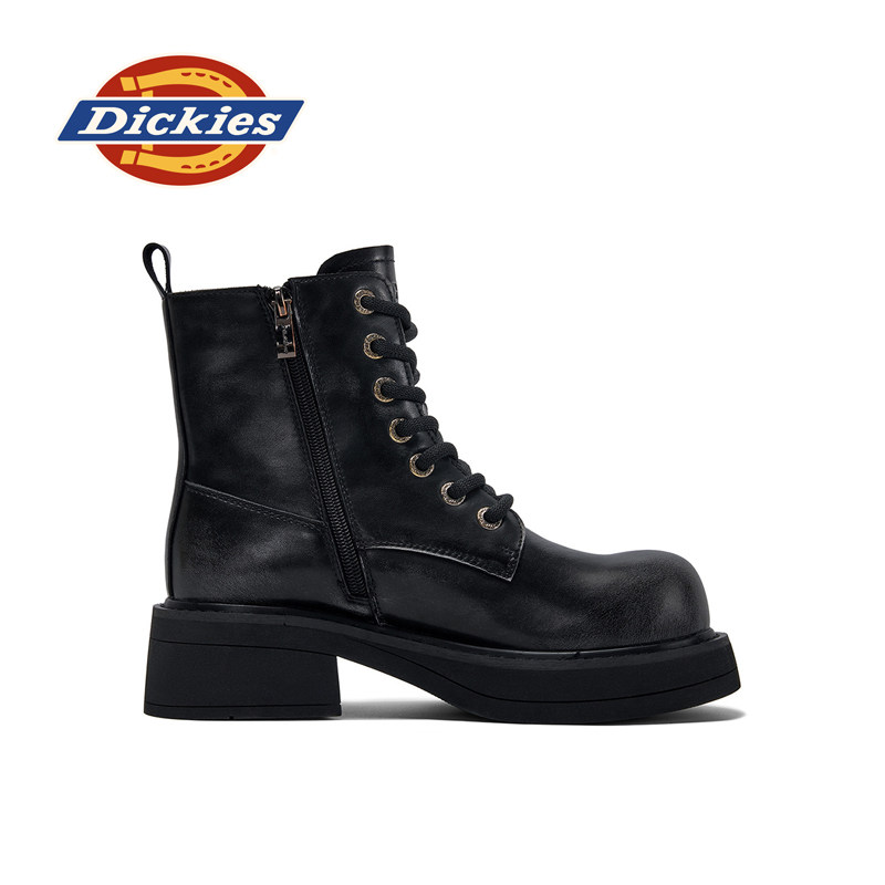 Dickies马丁靴女2025冬季新款皮靴女骑士靴短靴厚底增高工装靴子,淘宝优惠券,粉丝福利购,淘宝优惠卷