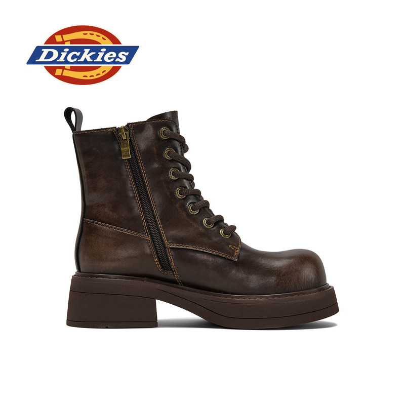Dickies马丁靴女厚底短靴2025冬季新款厚底增高美拉德风工装靴子,淘宝优惠券,粉丝福利购,淘宝优惠卷