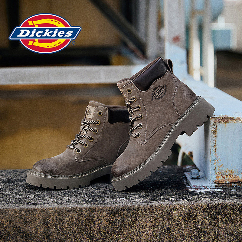 Dickies马丁靴女鞋2025秋冬季新款工装靴厚底增高防滑户外登山鞋,淘宝优惠券,粉丝福利购,淘宝优惠卷