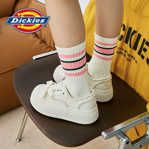 Dickies Тканевые туфли, белая обувь на платформе, кроссовки, высокая спортивная обувь, повседневная обувь
