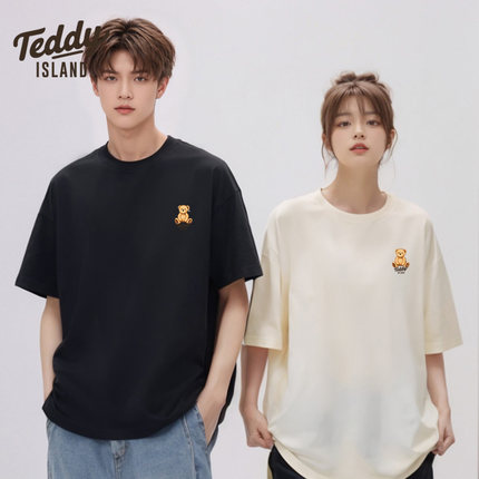 TEDDY ISLAND联名款2024新款韩版时尚T恤宽松版短袖
