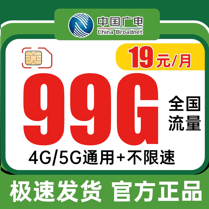 中国广电流量卡纯流量上网卡不限速大流量卡全国通用5g手机电话卡 - 图1