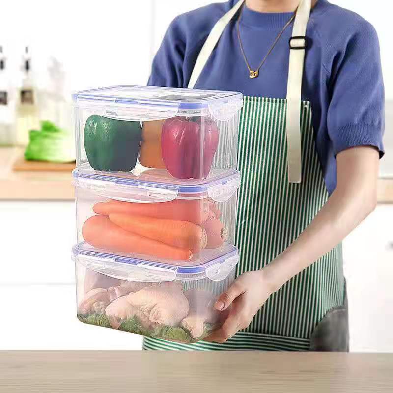 plastic food fruit storage box container lunch fridge big - 图2