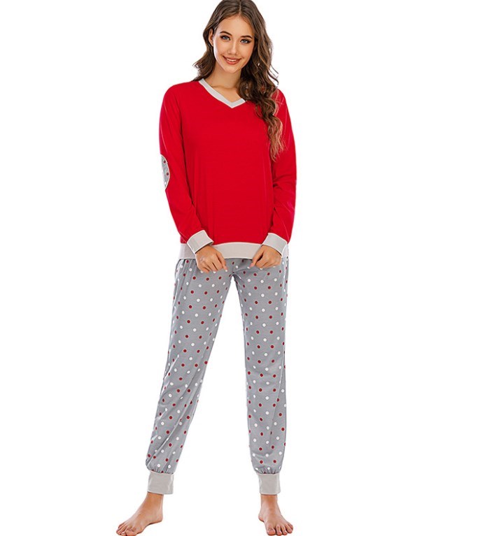 Pajamas set Sleepwear Women pyjamas ladies Loose tops+pants - 图2