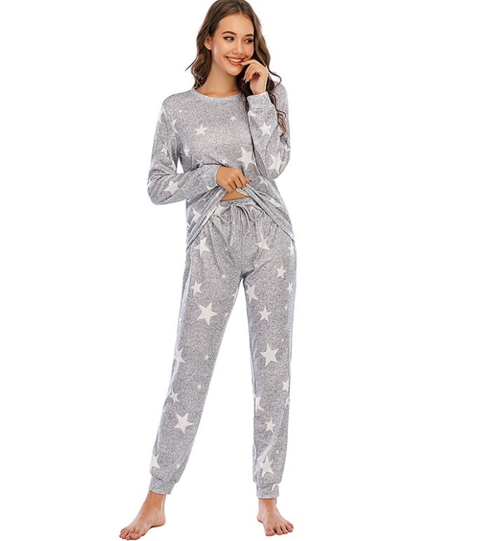 Pajamas set Sleepwear Women pyjamas ladies Loose tops+pants - 图3