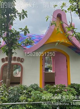 璃钢生玻产厂火腿肠家造型的创售货亭，公园冷饮小吃意73092售卖