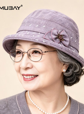 中老年妈帽子女款春秋防风