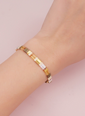 MLGM新款复古风Tila手链小众设计轻奢高级感可调节大小叠戴手串女