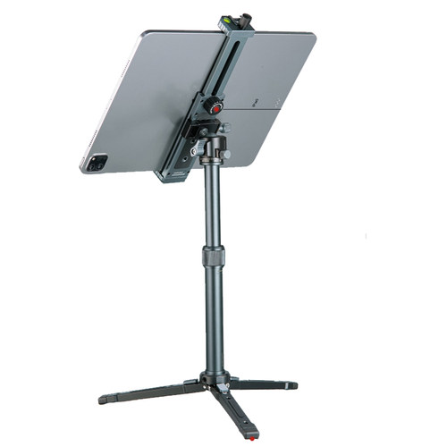 【平板通用款】金属铝合金加大平板电脑夹子支架直播三脚架通用适用于苹果迷你miniiPad华为12.9兼容13寸大号 - 图3