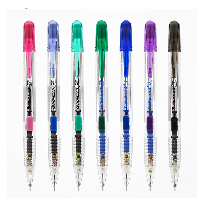 日本派通（pentel）侧按式自动铅笔0.5mm活动铅笔学生用不易断铅PD105T|PD107T - 图0