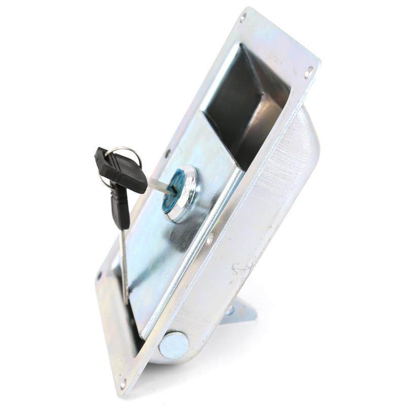 Direct sales flat handle lock iron road roller engineering vehicle cabinet lock chassis cabinet door lock