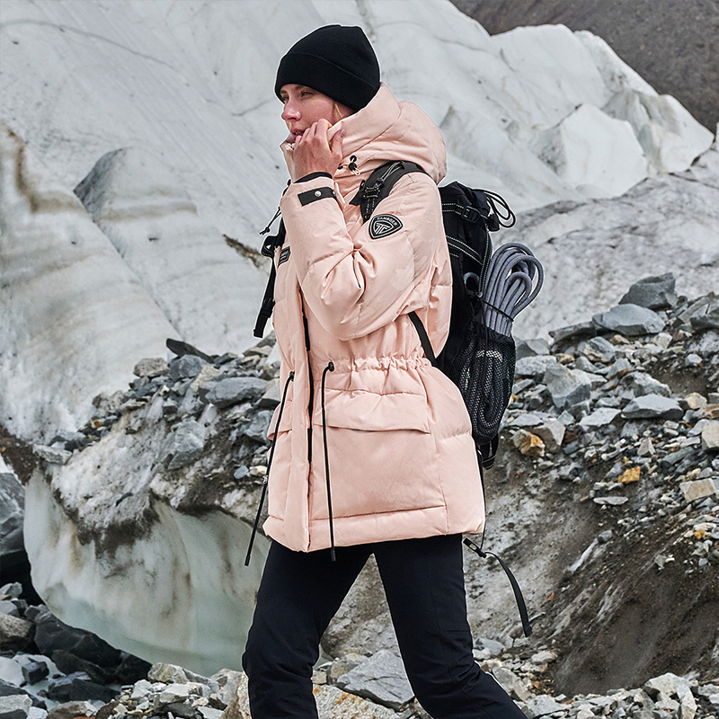【科考联名】坦博尔羽绒服女款冬季95绒收腰短款运动户外登山服-图2