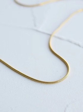 极细素链蛇骨项链女轻奢小众颈链高级感锁骨链ins冷淡风百搭配饰