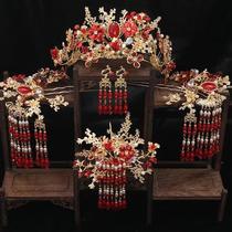 Show and clothing hair accessories 2023 new ancient dress headwear Chinese bridal head accessories Show and headgear Canopy Current hair Hairpin