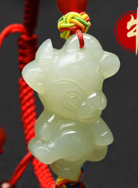 天然和田玉十二生肖马羊牛手链鼠虎兔龙蛇猴鸡狗猪红绳红色红手绳