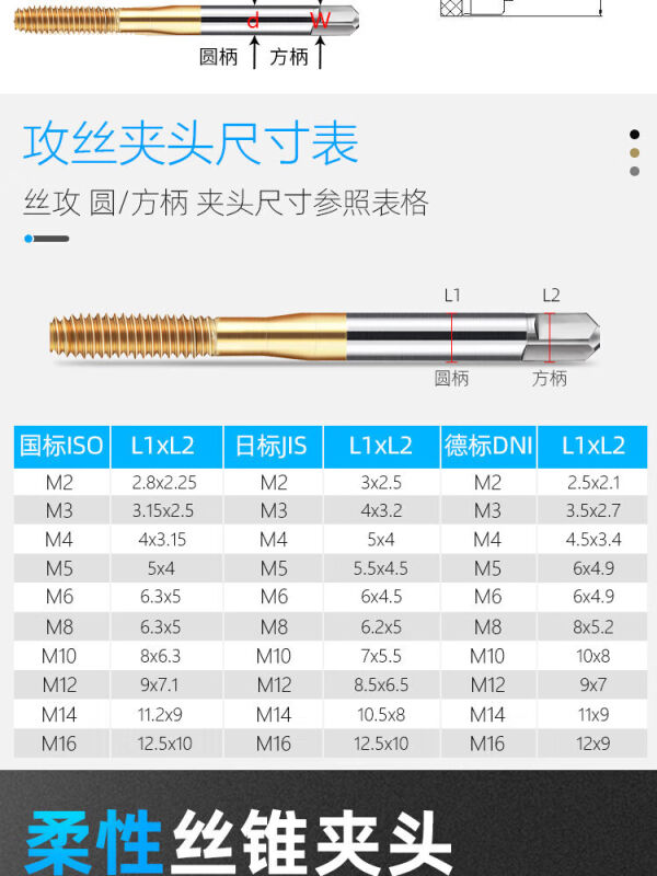 PHYLINA莫氏锥柄GT24丝攻夹头数控扭力过载保护攻丝车床摇臂钻丝 - 图0