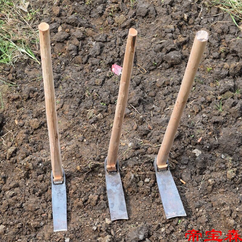 弹簧钢锻打锄头加厚挖竹笋撅耙家用种菜条锄户外松土农用工具_虎窝淘