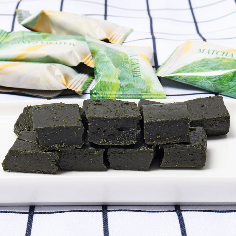 小萃里 风悦抹茶小方萃80g 抹茶小方糖办公室提神醒脑 无蔗糖零食 - 图0