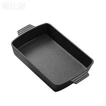 Cast Iron Pan Without Coating Grilled Fish Frying Pan Steak Roast Flat Bottom Hotel With Baking Pan Nonstick Chefs Exclusive Rectangle