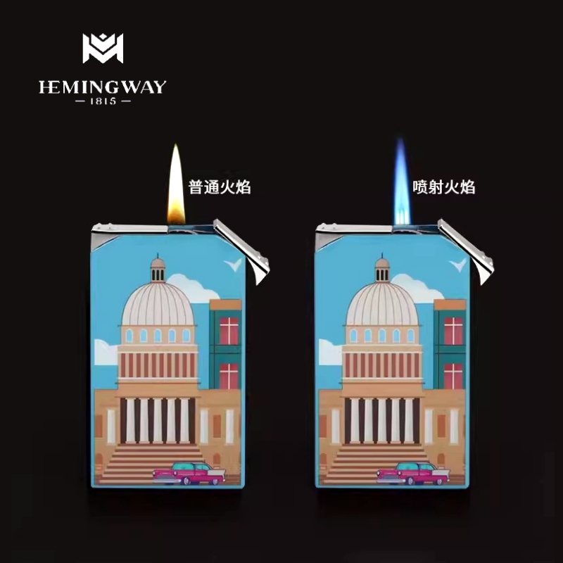 HEMINGWAY海明威官方正品雪茄剪刀打火机套装雪茄保湿盒高端礼品-图0