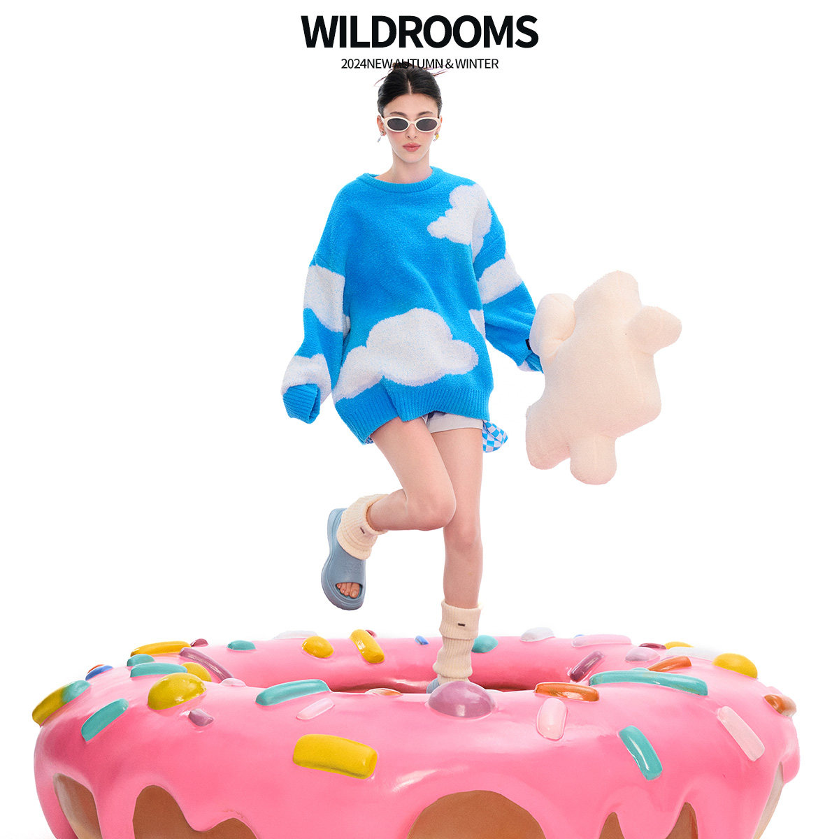 WildRooms家居服女款冬季2025新款时尚柔软可外穿半边绒长袖睡衣,淘宝优惠券,粉丝福利购,淘宝优惠卷