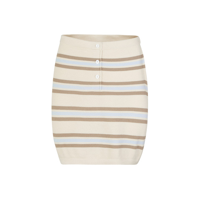 GUUKAHERO contrasting color patchwork apricot striped skirt