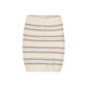 GUUKAHERO contrasting color patchwork apricot striped skirt