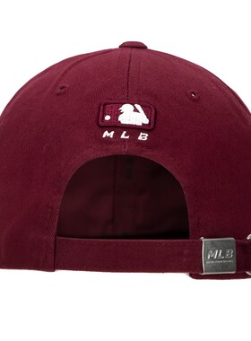 MLB官方正品软顶棒球帽LA酒红色