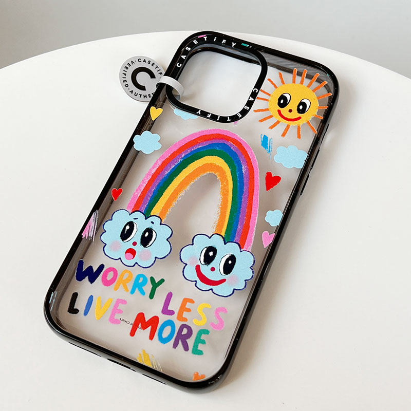 现货CASETiFY少些焦虑多多生活适用苹果iPhone17 Pro Max手机壳16/15/14磁吸时尚可爱ins彩虹air网红13保护套
