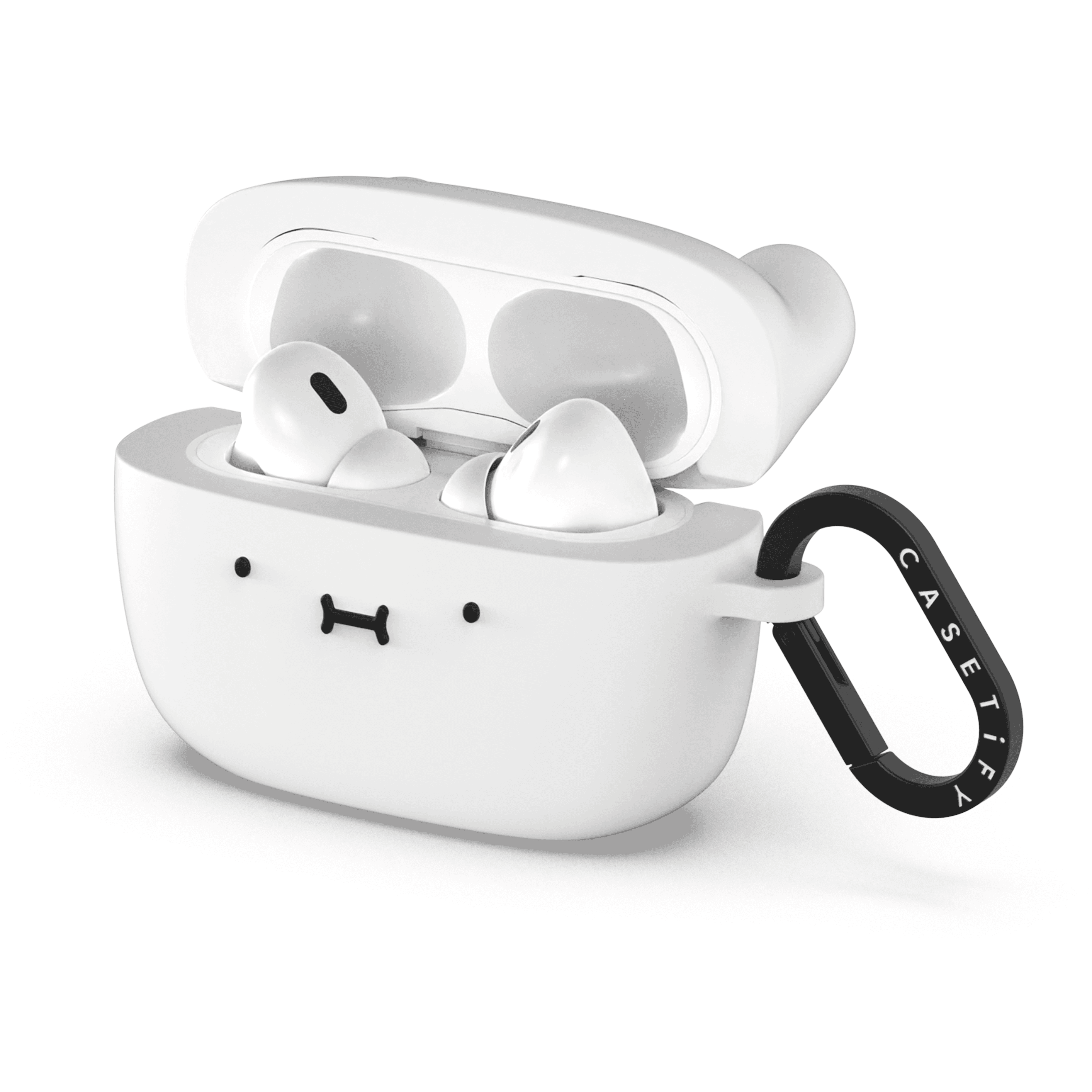 现货CASETiFY美国艺术家Coolman联名立体硅胶珍藏版适用苹果airpods pro 2代无线蓝牙耳机保护套白色可爱软壳