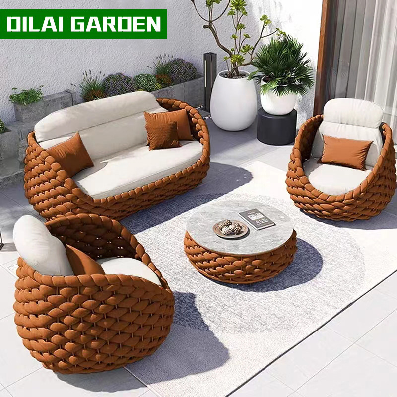 户外沙发庭院别墅阳台藤椅茶几家具组合露天光房防水防晒藤编休闲,淘宝优惠券,粉丝福利购,淘宝优惠卷