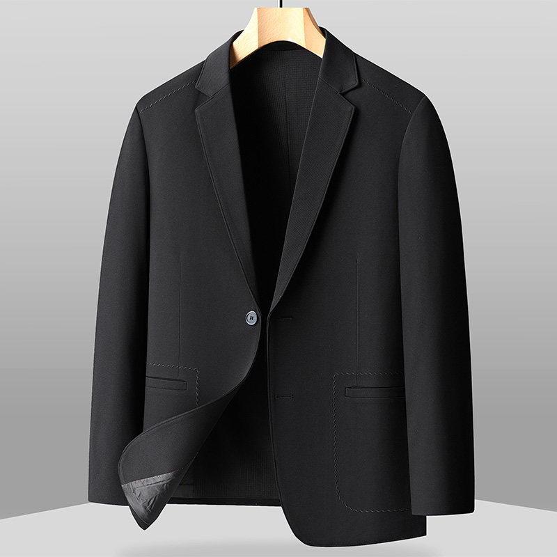 老人头男士西装上衣2025春秋季新款商务休闲西服抗皱免烫百搭外套,淘宝优惠券,粉丝福利购,淘宝优惠卷