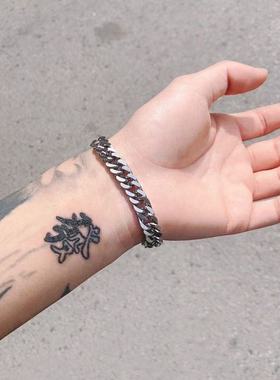 字架手链男潮欧美复古手链粗 霸气十字架手链男潮欧美复古手链粗